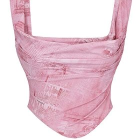 Una Pink Print Corset - Image 2