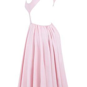 Cindy Ballerina Pink Twill Midi Sundress - Image 3