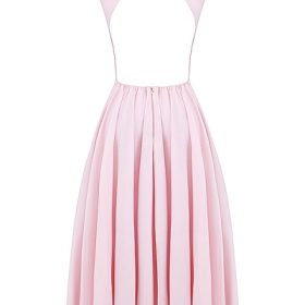 Cindy Ballerina Pink Twill Midi Sundress - Image 4
