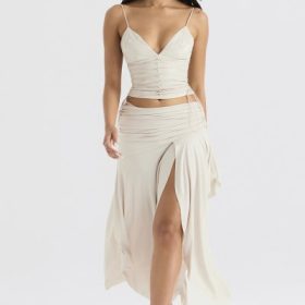 Antonella Off White Vegan Leather Corset - Image 7