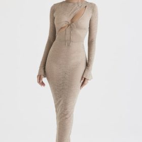 Giovanna Stone Floral Lace Maxi Dress - Image 5