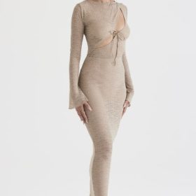 Giovanna Stone Floral Lace Maxi Dress - Image 10