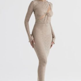 Giovanna Stone Floral Lace Maxi Dress - Image 11
