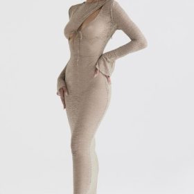 Giovanna Stone Floral Lace Maxi Dress - Image 12
