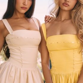 Honor Buttermilk Ribbon Detailed Mini Dress - Image 14