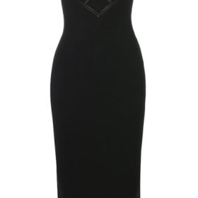 Magdalena Black Strapless Knit Midi Dress - Image 2