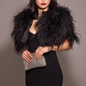 Magdalena Black Strapless Knit Midi Dress - Image 13