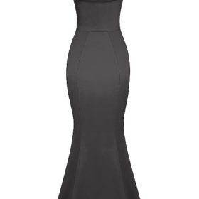Violette Shadow Satin Fishtail Gown - Image 2