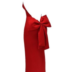 Ilaria Red Bow Halter Dress - Image 3