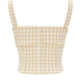 Lottie Gingerbread Gingham Corset - Image 4