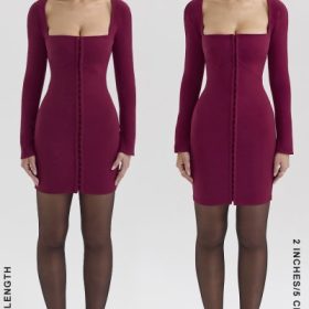 Selene Berry Bodycon Mini Dress - Image 3