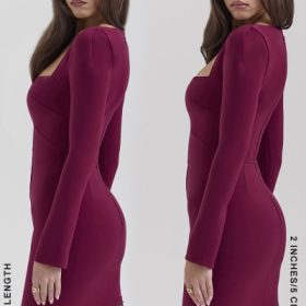 Selene Berry Bodycon Mini Dress - Image 4