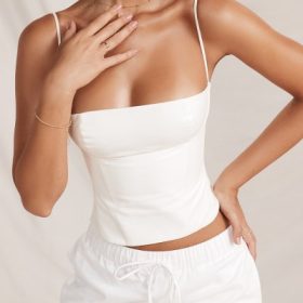 Audette White Structured Corset