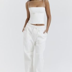 Audette White Structured Corset - Image 7