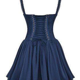 Pietra French Navy Corset Mini Dress - Image 4
