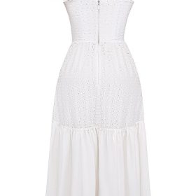 Elia White Broderie Anglaise Midi Sundress - Image 4