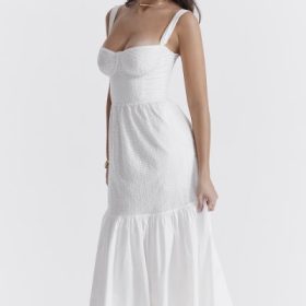 Elia White Broderie Anglaise Midi Sundress - Image 9