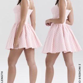 Brigitte Strawberry Shortcake Gingham Corset Mini Dress - Image 12