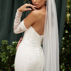 Isabelle White Lace Long Sleeve Bridal Gown