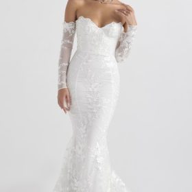 Isabelle White Lace Long Sleeve Bridal Gown - Image 8
