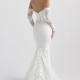 Isabelle White Lace Long Sleeve Bridal Gown - Image 14