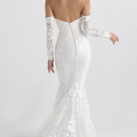 Isabelle White Lace Long Sleeve Bridal Gown - Image 15