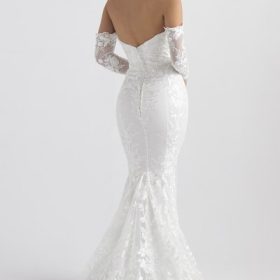Isabelle White Lace Long Sleeve Bridal Gown - Image 16