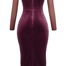 Leora Mulberry Strapless Midi Dress - Image 4