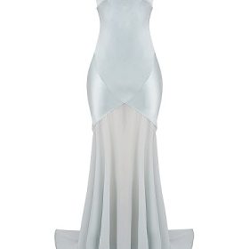 Vittoria Pistachio Chiffon Floor Length Gown - Image 2