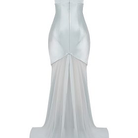 Vittoria Pistachio Chiffon Floor Length Gown - Image 4
