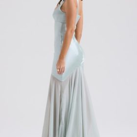Vittoria Pistachio Chiffon Floor Length Gown - Image 11