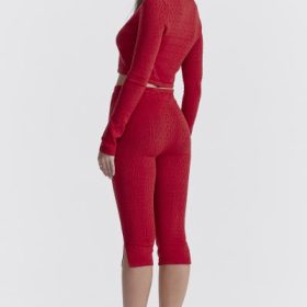 Abigail Cherry Knit Capri Trousers - Image 10