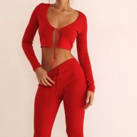 Abigail Cherry Knit Capri Trousers - Image 13