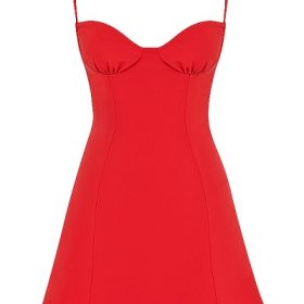 Christiana Red Mini Dress - Image 2