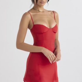 Christiana Red Mini Dress - Image 13