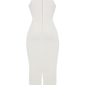 Eleanora Ivory Plunge Maxi Dress - Image 4