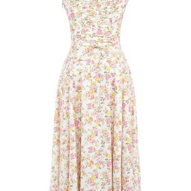 Carmen Ivory Meadow Print Cotton Bustier Sundress - Image 4
