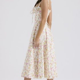 Carmen Ivory Meadow Print Cotton Bustier Sundress - Image 10