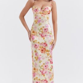 Josefina Ivory Floral Maxi Dress - Image 8
