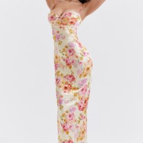 Josefina Ivory Floral Maxi Dress - Image 9