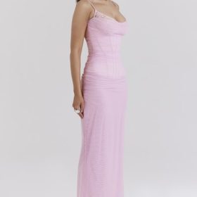 Nalini Cotton Candy Corset Maxi Dress - Image 9