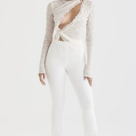 Laurel Ivory High Waisted Trousers - Image 7