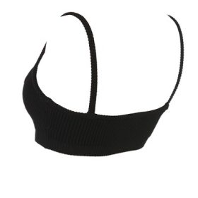 Mischa Black Ribbed Knit Bralette - Image 3