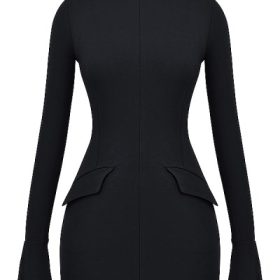 Mahalia Black Mini Dress - Image 2