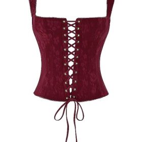 Parisa Merlot Floral Corset - Image 2