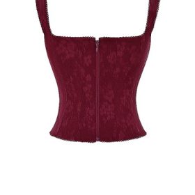 Parisa Merlot Floral Corset - Image 4