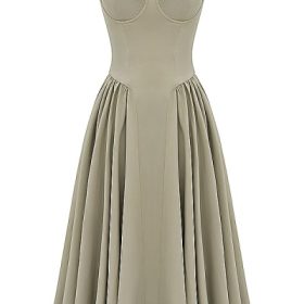 Samaria Taupe Corset Sundress - Image 2