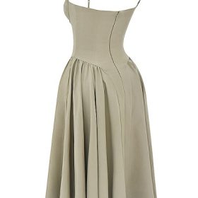 Samaria Taupe Corset Sundress - Image 3