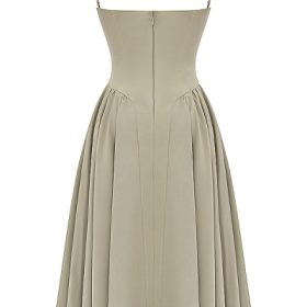 Samaria Taupe Corset Sundress - Image 4