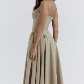 Samaria Taupe Corset Sundress - Image 14